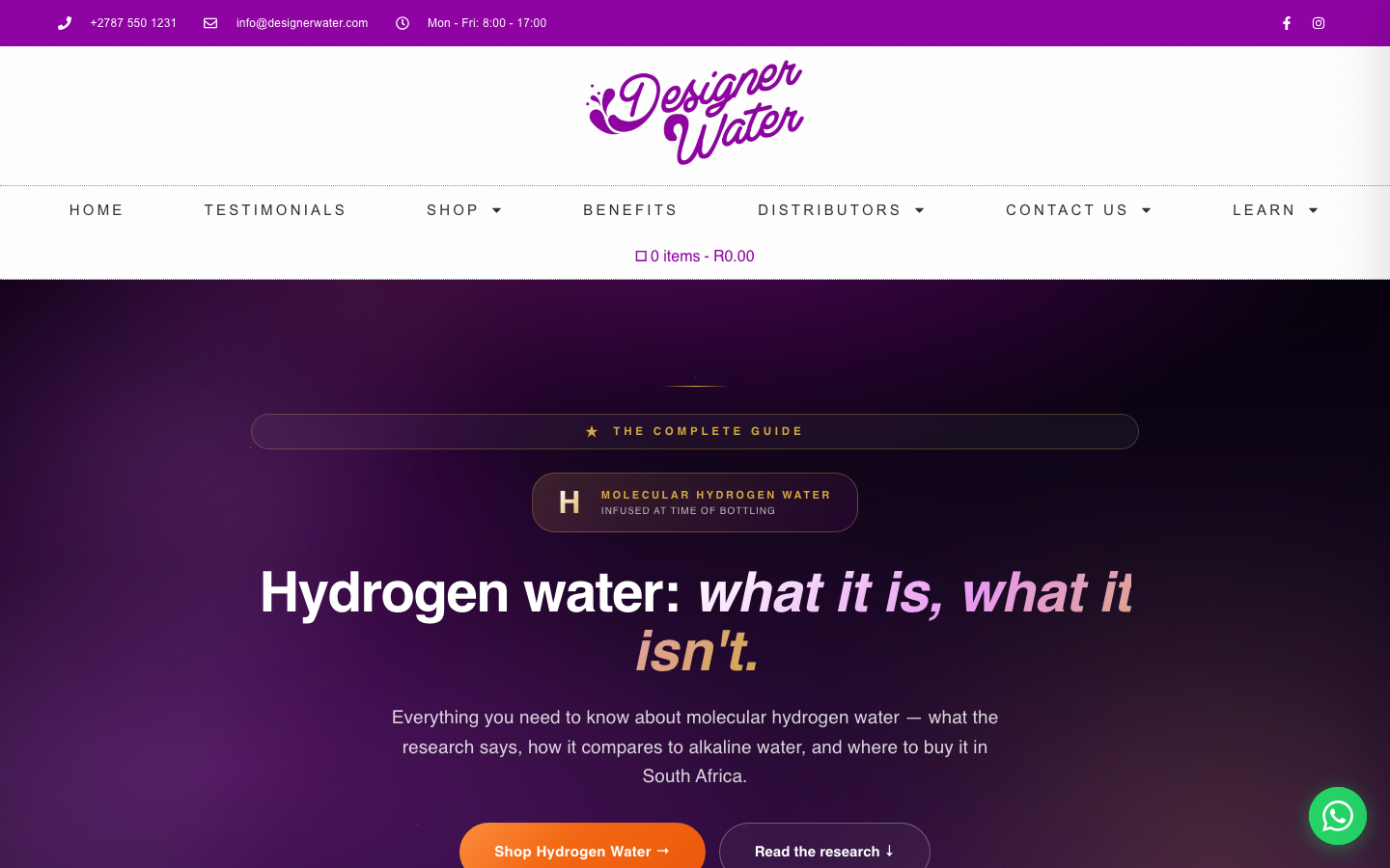 Water packaging facility
